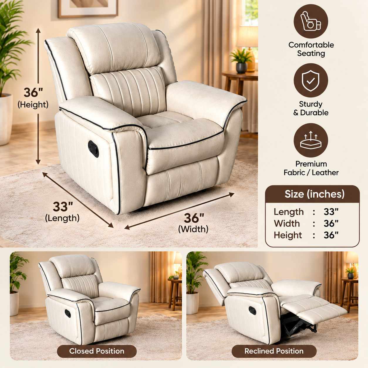 SINGLE RECLINER gallery image